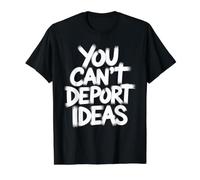 You Can't Deport Ideas Pensamientos Libertad Camiseta gráfica económica, Hombre, Negro, S