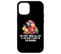 You Cant Drink All Day Drinking Parrot Start in the Morning Carcasa para iPhone 12/12 Pro