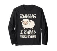 You Cant Happiness Buy A Sheep Funny Diciendo Amantes de los Animales Manga Larga