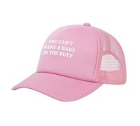 You Can't Make A Baby in The Butt Sombreros Gorra de Camionero de Malla clásica para Hombres y Mujeres Gorra de béisbol Negra Ajustable