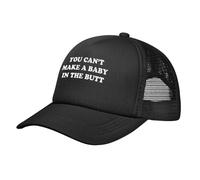 You Can't Make A Baby in The Butt Sombreros Gorra de Camionero de Malla clásica para Hombres y Mujeres Gorra de béisbol Negra Ajustable