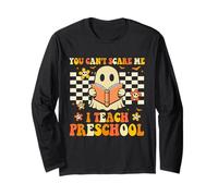 You Can't Scare Me I Teach Preescolar Funny Halloween Teacher Manga Larga