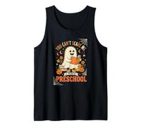 You Cant Scare Me I Teach Preescolar Halloween Ghost Camiseta sin Mangas