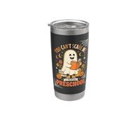 You Cant Scare Me I Teach Preescolar Halloween Ghost Vaso térmico de acero inoxidable de doble pared