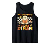 You Can't Scare Me I Teach Profesor de Halloween Divertido de Primer Grado Camiseta sin Mangas