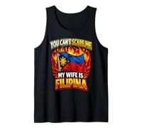 You Can't Scare Me My Wife Is Filipina Divertido Marido Humor Camiseta sin Mangas