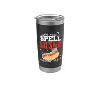 You Can't Spell Sausage Without USA 4th Of July Patriotic Vaso térmico de acero inoxidable de doble pared