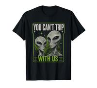 You Can't Trip with Us Funny Alien Retro Vintage UFO Graphic Camiseta