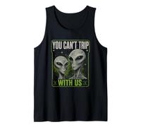 You Can't Trip with Us Funny Alien Retro Vintage UFO Graphic Camiseta sin Mangas