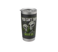 You Can't Trip With Us Funny Alien Retro Vintage UFO Graphic Vaso térmico de acero inoxidable de doble pared
