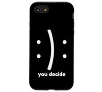 You Decide Happy Or Sad Retro Vintage Distressed Mujeres Hombres Carcasa para iPhone SE (2020) / 7/8