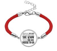 You Decide Where to Go - Pulsera de cuerda roja de la suerte, hecha a mano
