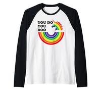 You Do You Boo Unicorn Rainbow Pride LBGT Gay Pride LGBTQ Camiseta Manga Raglan