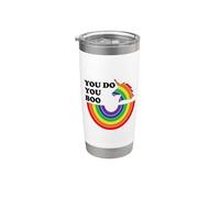 You Do You Boo Unicorn Rainbow Pride LBGT Gay Pride LGBTQ Vaso térmico de acero inoxidable de doble pared