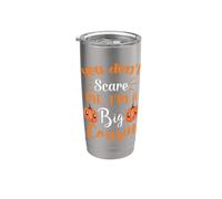You Don't Scare Me I'm A Big Cousin Calabaza Halloween Lindo Vaso térmico de acero inoxidable de doble pared