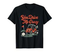 You Drive Me Crazy Golf Pun, diseño de Guion Retro Camiseta