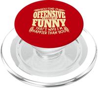 You Find it Offensive Funny I'm Happier Sarcastic Humor PopSockets PopGrip para MagSafe
