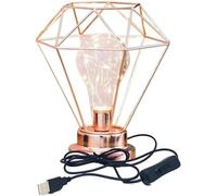 You Glow Girl Lámpara de escritorio, lámpara de escritorio moderna USB con enchufe, luz nocturna creativa para dormitorio, mesa de noche y sala de estar (Oro rosa)