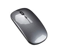 YOU GLOW GIRL Ratón inalámbrico led, ratón de computadora dpi Ajustable, ratón inalámbrico USB 2.4g, con Interfaz de conversión USB - c, Adecuado para ipads, tabletas (Gris)