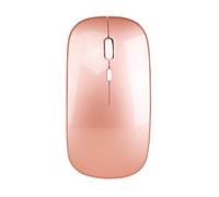 YOU GLOW GIRL Ratón inalámbrico led, ratón de computadora dpi Ajustable, ratón inalámbrico USB 2.4g, con Interfaz de conversión USB - c, Adecuado para ipads, tabletas (Oro Rosa)
