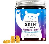 You Glow Girl Skin Vitamin - Gomitas para la Piel con 100mg de Ácido Hialurónico, Vitamina C, Zinc y Biotina - 60 Unidades - Sin Azúcares, Vegano - Bears With Benefits