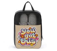 You Got This Retro 70s Bubble Lettering Shoe Bag for Travel Daily Use Anti-Dust Storage Carrier Golf Shoe Pouch