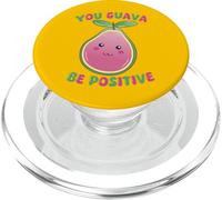 You Guava Be Positive, Lindo Juego de Palabras con Frutas Kawaii PopSockets PopGrip para MagSafe