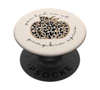 You Had Me At Pumpkin Spice Latte Leopard Funny Fall Lovers PopSockets PopGrip Adhesivo