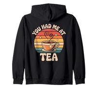 You Had me at Tea Drinker mujeres retro entusiasta del té Sudadera con Capucha