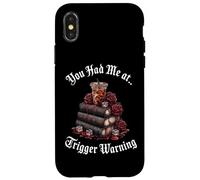 You Had Me At Trigger Warning Book Spicy Books & Coffee Icy Carcasa para iPhone X/XS