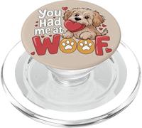 You Had Me At Woof Cute Puppy Dog Hearts Pet Lover PopSockets PopGrip para MagSafe