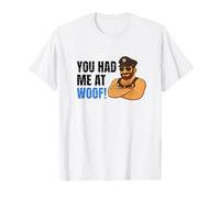 You Had Me At Woof! Muscular Barbudo Gay Oso De Cuero Daddy Camiseta