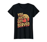 You Just Got Served Funny Voleibol Retro Camiseta gráfica económica, Mujer, Negro, L