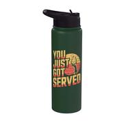 You Just Got Served Funny Voleibol Retro Stainless Steel Insulated Water Bottle