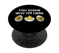You Know Why I'm Here Funny Foodie Deviled Eggs Men Women PopSockets PopGrip Adhesivo