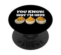 You Know Why I'm Here Funny Foodie Deviled Eggs Men Women PopSockets PopGrip Adhesivo