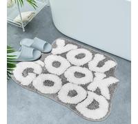 You Look Good Alfombras de baño letras bonitas forma irregular Alfombra de ducha suave antideslizante absorbente para el baño ideal para la entrada el inodoro la bañera y la cocina,White-60*90cm