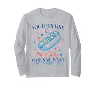 You Look Like The 4th of July For Men Women Hot Dog Funny Manga Larga