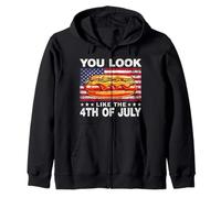 You Look Like The 4th of July For Men Women Hot Dog Funny Sudadera con Capucha