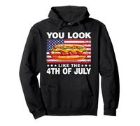 You Look Like The 4th of July For Men Women Hot Dog Funny Sudadera con Capucha