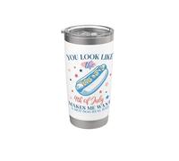 You Look Like The 4th Of July For Men Women Hot Dog Funny Vaso térmico de acero inoxidable de doble pared