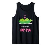 You Make Me HAP-Pea Heart Valentine Men Women Love Adult Camiseta sin Mangas