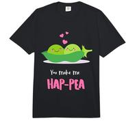 You Make Me HAP-Pea Heart Valentine Men Women Love Adult Comfort Colors Adult Heavyweight T-Shirt