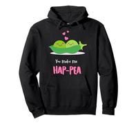 You Make Me HAP-Pea Heart Valentine Men Women Love Adult Sudadera con Capucha