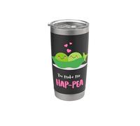 You Make Me Hap-Pea Heart Valentine Men Women Love Adult Vaso térmico de acero inoxidable de doble pared