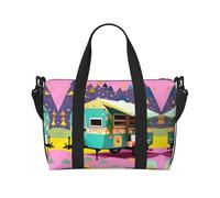 You Make Me Happy - Bolsas de viaje para remolque, fin de semana para mujer, bolsa deportiva de gimnasio, bolsa de lona para entrenamiento, durante la noche, Black, Talla única