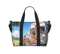You Make Me Happy Camper - Bolsa de gimnasio con estampado de remolque para mujer, bolsa de viaje para fin de semana, bolsa de viaje para artículos personales, Negro -, Talla única