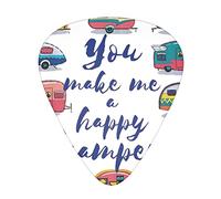 You Make Me Happy Camper Trailer Advanced guitar pick 12 piezas Tres grosores para bajo, guitarra eléctrica, bolsa para guitarra acústica
