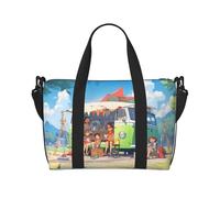 You Make Me Happy Camper Trailer1 - Bolsa de gimnasio para mujer, bolsa de viaje para fin de semana, bolsa de viaje para artículos personales, Negro -, Talla única