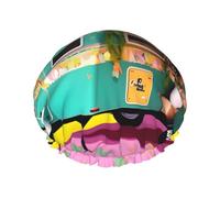 You Make Me Happy - Gorro de ducha para remolque, reutilizable, impermeable, para mujer, pelo largo